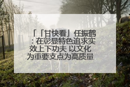 「甘快看」任振鹤：在彰显特色追求实效上下功夫 以文化为重要支点为高质量发展增添动能