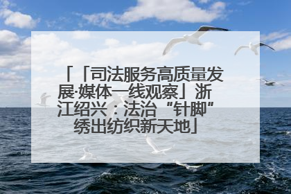 「司法服务高质量发展·媒体一线观察」浙江绍兴：法治“针脚”绣出纺织新天地