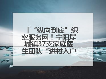 “纵向到底”织密服务网！宁阳堽城镇37支家庭医生团队“进村入户”，让健康政策“落地生根”