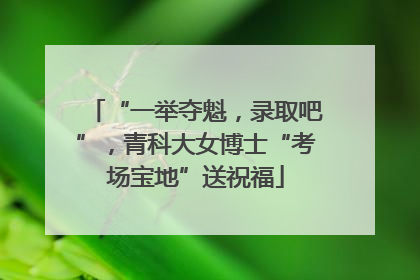 “一举夺魁，录取吧”，青科大女博士“考场宝地”送祝福