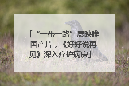 “一带一路”展映唯一国产片，《好好说再见》深入疗护病房