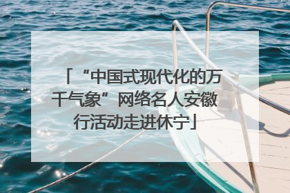 “中国式现代化的万千气象”网络名人安徽行活动走进休宁