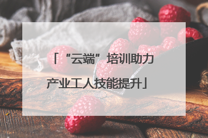 “云端”培训助力产业工人技能提升