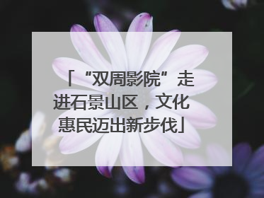 “双周影院”走进石景山区，文化惠民迈出新步伐