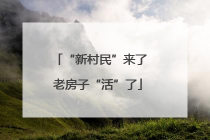 “新村民”来了 老房子“活”了