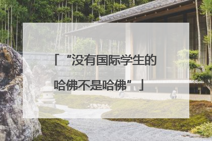“没有国际学生的哈佛不是哈佛”