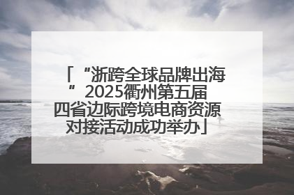 “浙跨全球品牌出海”2025衢州第五届四省边际跨境电商资源对接活动成功举办