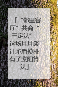 “邻里客厅”共商“三定法” 这场月月谈让矛盾摸排有了紫阳算法