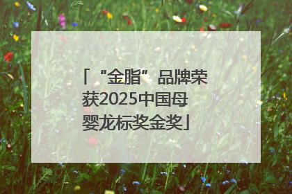 “金脂”品牌荣获2025中国母婴龙标奖金奖
