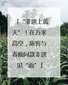 “非遗上蓝天”！在万米高空，旅客与春晚同款非遗见“面”