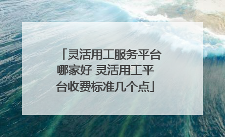 灵活用工服务平台哪家好 灵活用工平台收费标准几个点