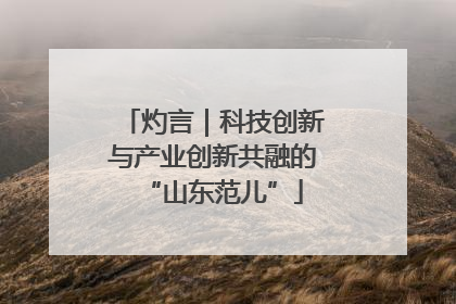 灼言｜科技创新与产业创新共融的“山东范儿”