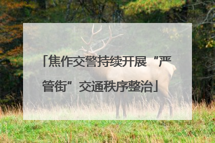 焦作交警持续开展“严管街”交通秩序整治