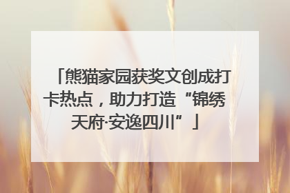 熊猫家园获奖文创成打卡热点，助力打造“锦绣天府·安逸四川”