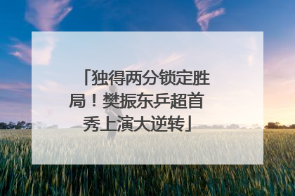 独得两分锁定胜局！樊振东乒超首秀上演大逆转