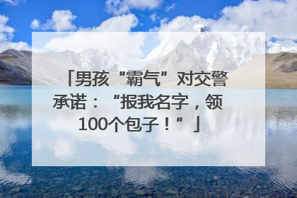 男孩“霸气”对交警承诺：“报我名字，领100个包子！”