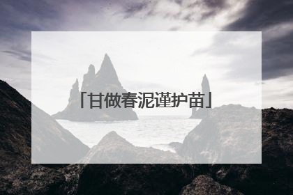 甘做春泥谨护苗