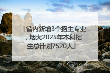 省内新增3个招生专业，烟大2025年本科招生总计划7520人