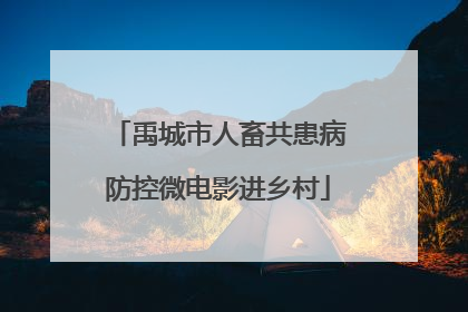 禹城市人畜共患病防控微电影进乡村