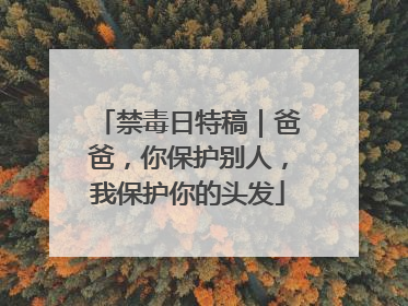 禁毒日特稿｜爸爸，你保护别人，我保护你的头发