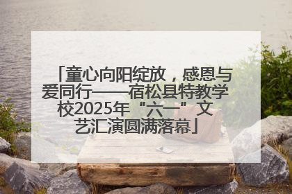 童心向阳绽放，感恩与爱同行——宿松县特教学校2025年“六一”文艺汇演圆满落幕