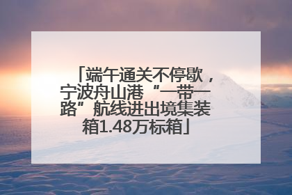 端午通关不停歇，宁波舟山港“一带一路”航线进出境集装箱1.48万标箱