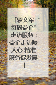罗文军“每周益企”走访服务：益企走访暖人心 精准服务促发展