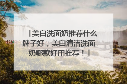 美白洗面奶推荐什么牌子好，美白清洁洗面奶哪款好用推荐！