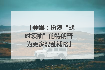 美媒：扮演“战时领袖”的特朗普为更多混乱铺路