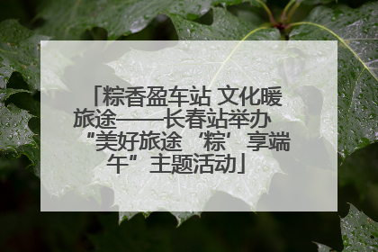 粽香盈车站 文化暖旅途——长春站举办 “美好旅途‘粽’享端午”主题活动