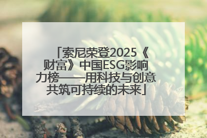 索尼荣登2025《财富》中国ESG影响力榜——用科技与创意共筑可持续的未来