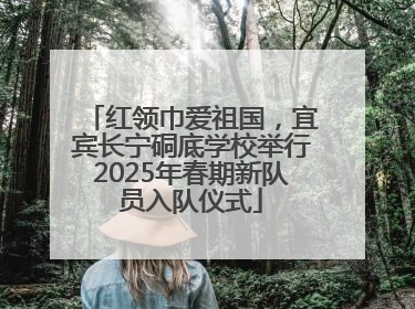红领巾爱祖国，宜宾长宁硐底学校举行2025年春期新队员入队仪式