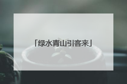 绿水青山引客来