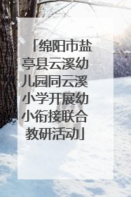 绵阳市盐亭县云溪幼儿园同云溪小学开展幼小衔接联合教研活动