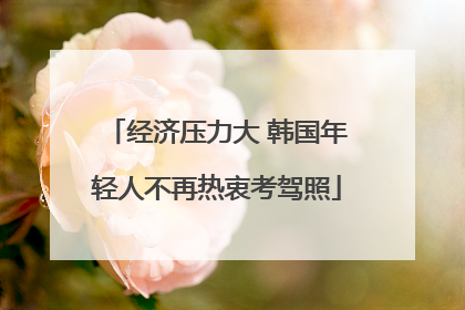 经济压力大 韩国年轻人不再热衷考驾照