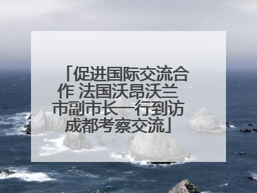 促进国际交流合作 法国沃昂沃兰市副市长一行到访成都考察交流