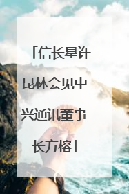 信长星许昆林会见中兴通讯董事长方榕