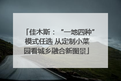 佳木斯：“一地四种” 模式任选 从定制小菜园看城乡融合新图景