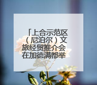 上合示范区（尼泊尔）文旅经贸推介会在加德满都举行