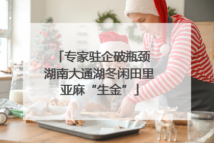 专家驻企破瓶颈 湖南大通湖冬闲田里亚麻“生金”