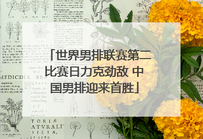 世界男排联赛第二比赛日力克劲敌 中国男排迎来首胜