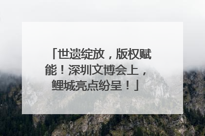 世遗绽放，版权赋能！深圳文博会上，鲤城亮点纷呈！