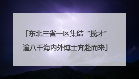 东北三省一区集结“揽才” 逾八千海内外博士奔赴而来