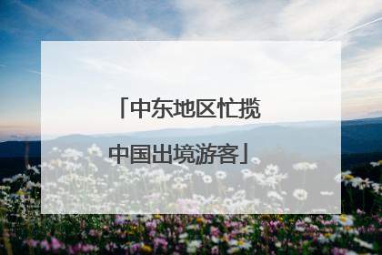 中东地区忙揽中国出境游客