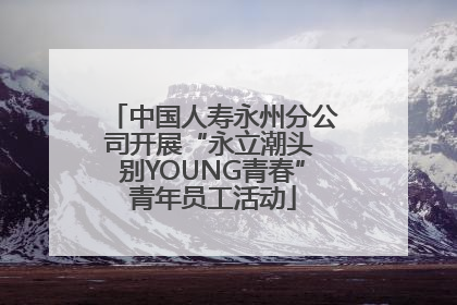 中国人寿永州分公司开展“永立潮头 别YOUNG青春”青年员工活动