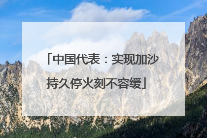 中国代表:实现加沙持久停火刻不容缓