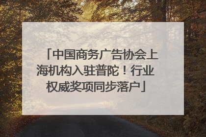 中国商务广告协会上海机构入驻普陀！行业权威奖项同步落户