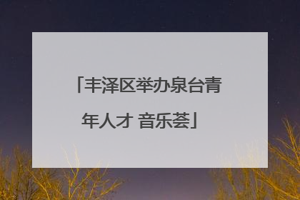 丰泽区举办泉台青年人才 音乐荟