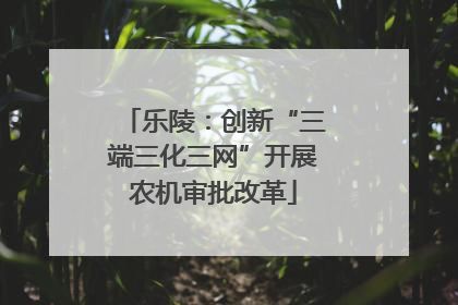乐陵：创新“三端三化三网”开展农机审批改革