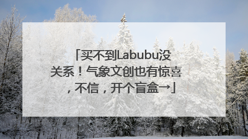 买不到Labubu没关系！气象文创也有惊喜，不信，开个盲盒→